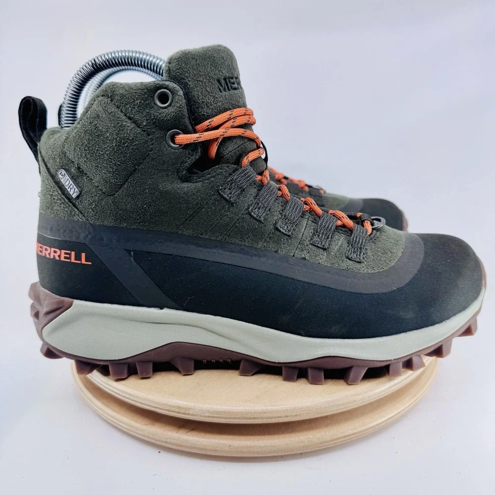 Merrell Thermo Snowdrift Mid Shell boots Mens 8 Green Waterproof snow winter NEW